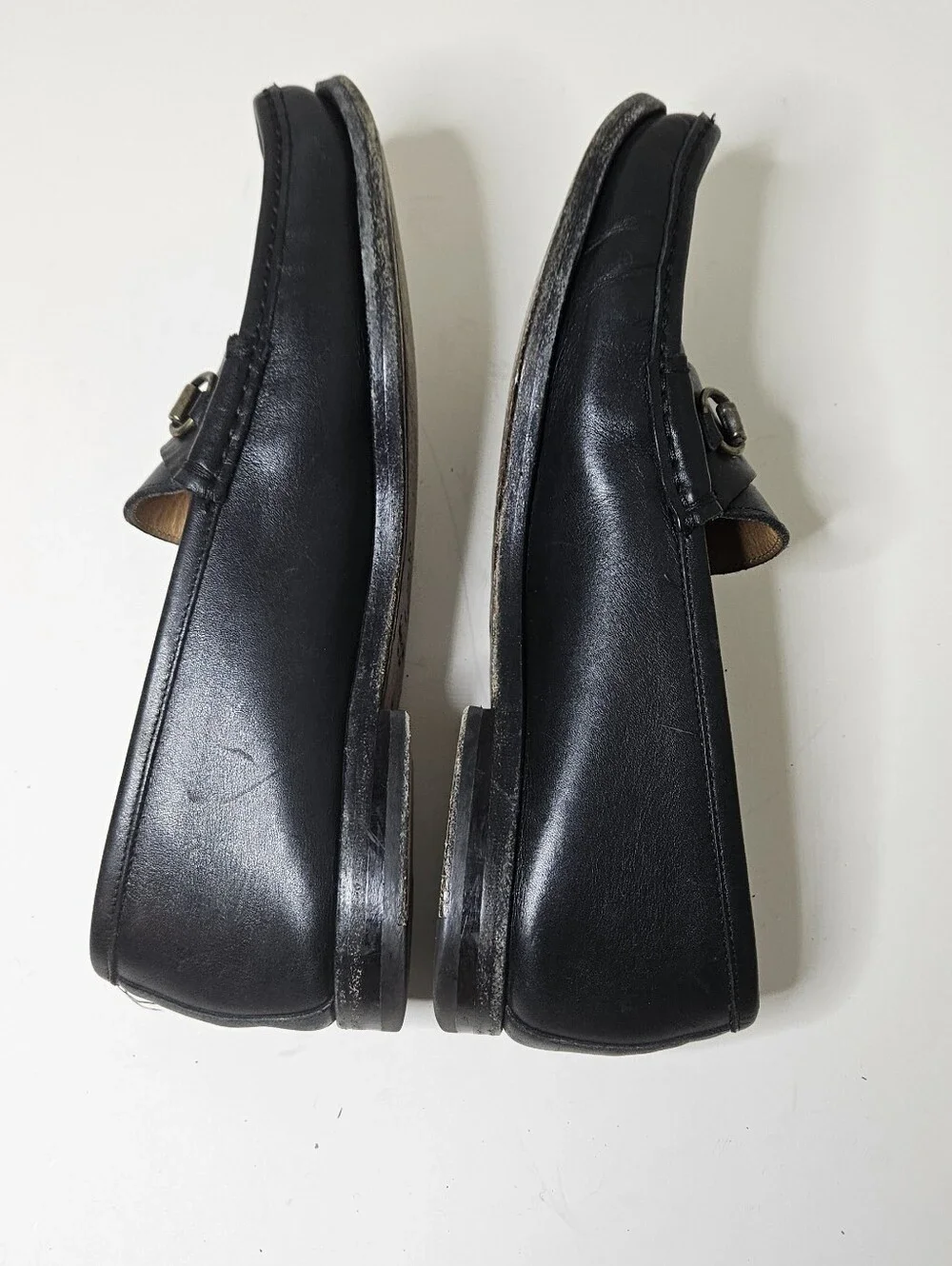 Velasca Verserat Horsebit Loafers Leather Shoes Black Men's 8.5 Made In Italy